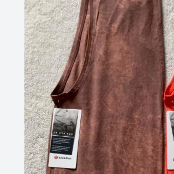 NWT Lululemon All Yours Tank Top CLOUD WASH 6 BROWN PERFECT MUSCLE TANK - Picture 1 of 2